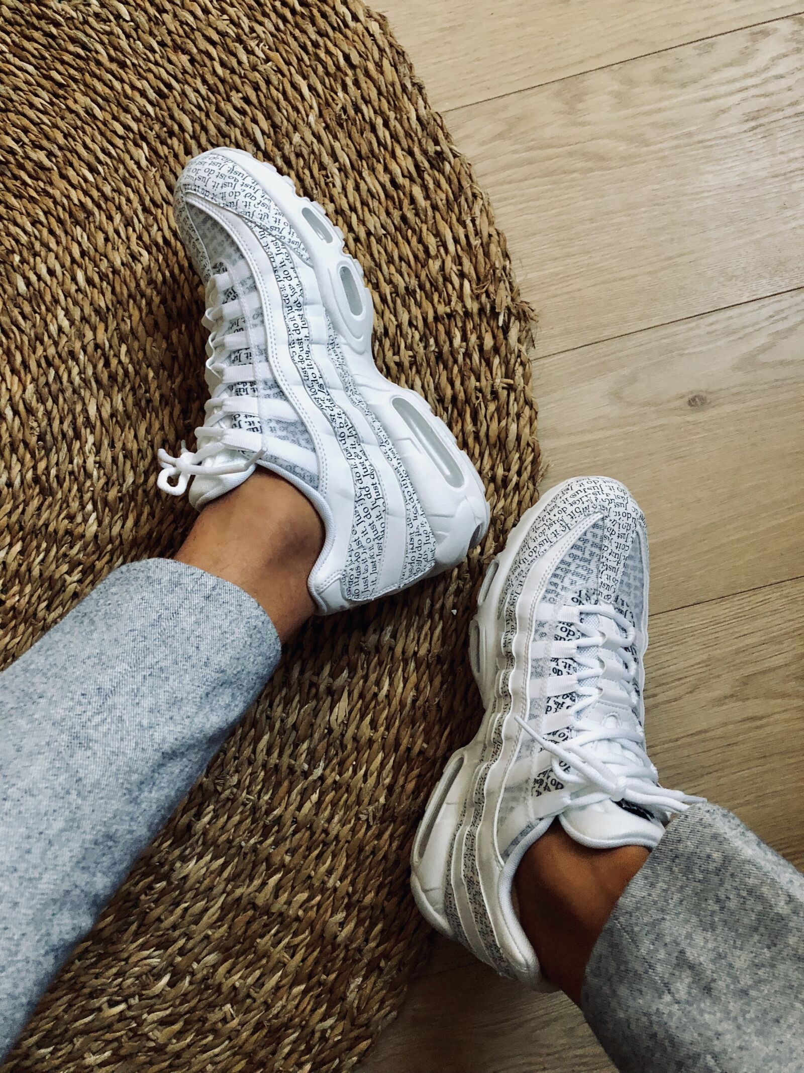 iPhone 8 Plus back dual camera 3.99mm f/1.8 sample photo. Nike, sneakers, white photography
