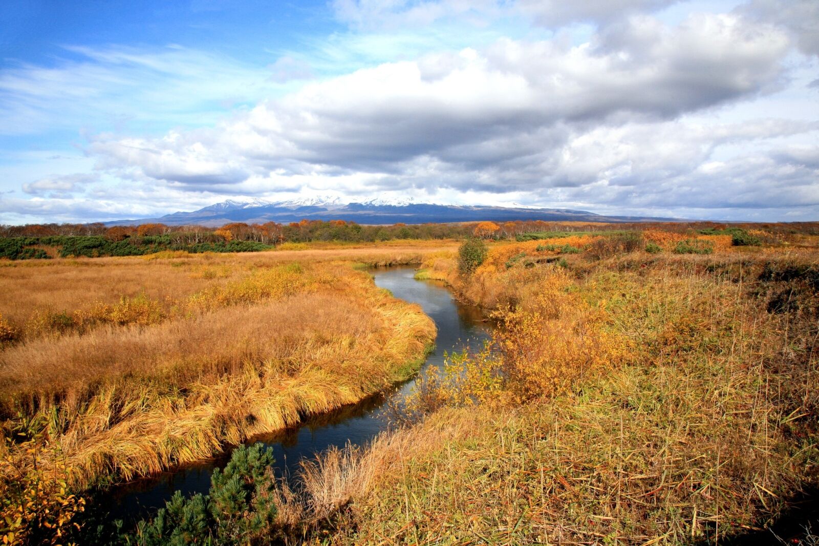 Canon EOS 5D sample photo. Tundra, river, autumn photography