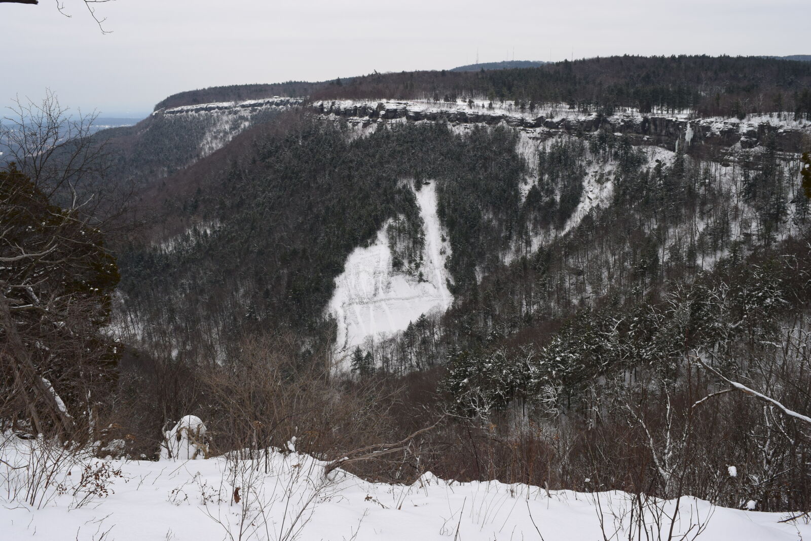 Nikon D3300 sample photo. Cliff, forest, snow, snow photography