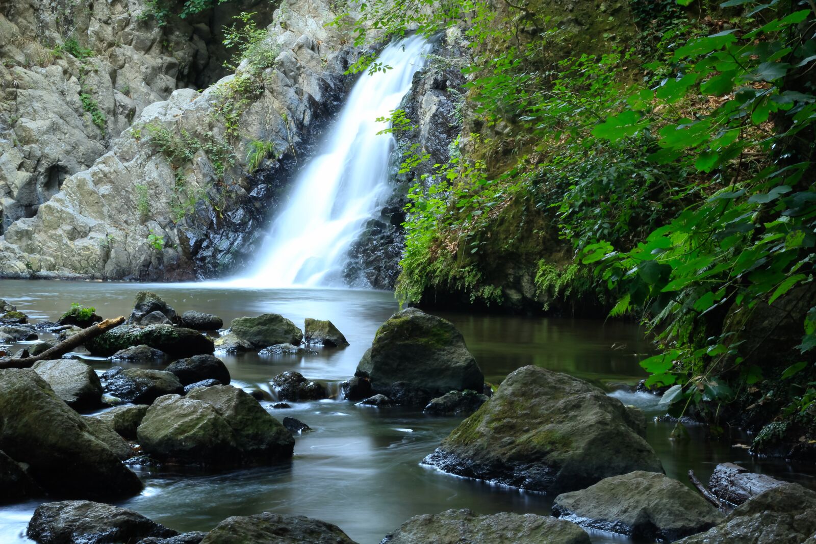 Canon EOS 1200D (EOS Rebel T5 / EOS Kiss X70 / EOS Hi) + Canon EF 50mm F1.8 STM sample photo. Woods, landscape, waterfall photography