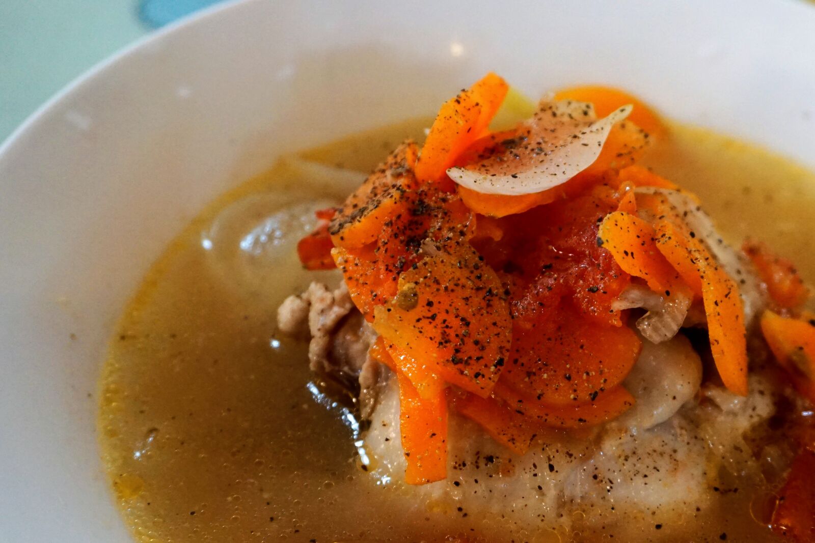 Sony a6000 sample photo. Soup, carrot, food photography