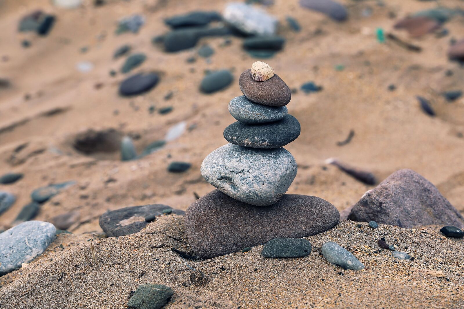 Canon EF 24-105mm F3.5-5.6 IS STM sample photo. Beach, sand, stone photography