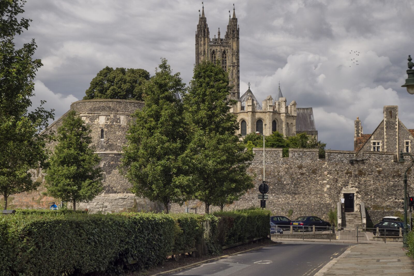 Olympus OM-D E-M10 sample photo. Cathedral, canterbury, city wall photography