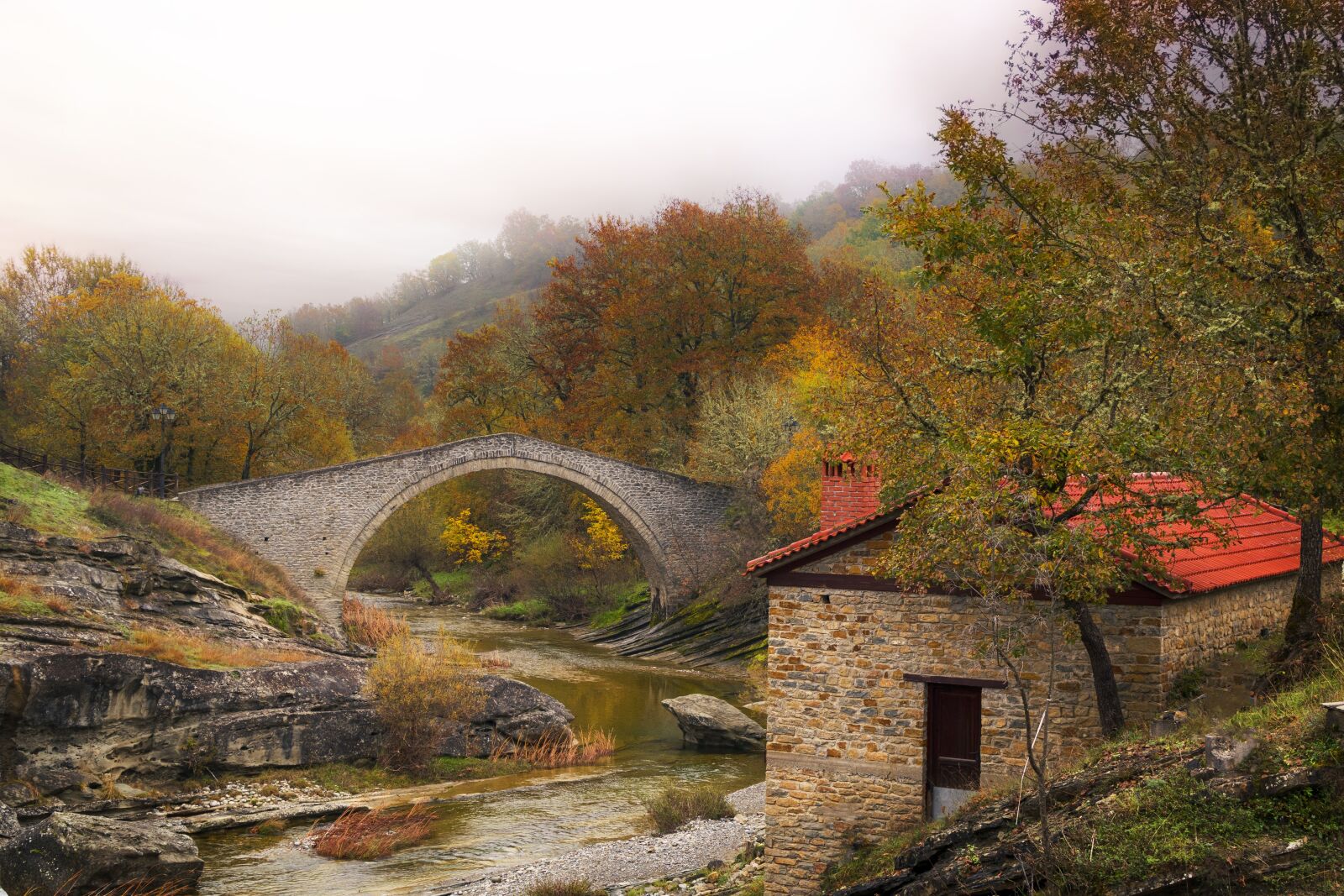 Nikon D5300 sample photo. Bridge, river, house photography