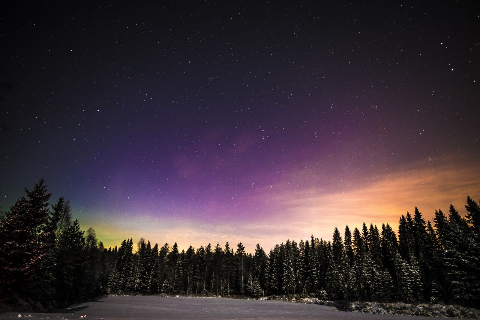 Nikon D750 sample photo. Aurora, winter, night photography