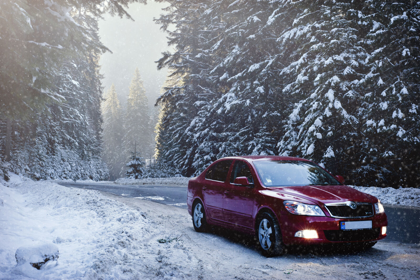 Nikon D700 sample photo. Auto, car, cold, driving photography