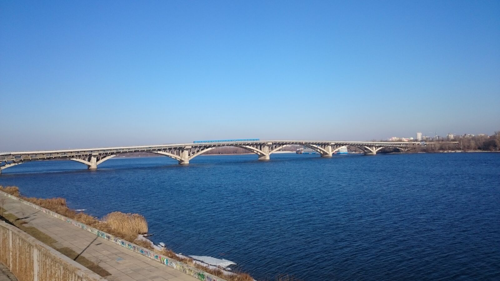 Sony Xperia Z2 sample photo. Bridge, brook, dnipro, train photography