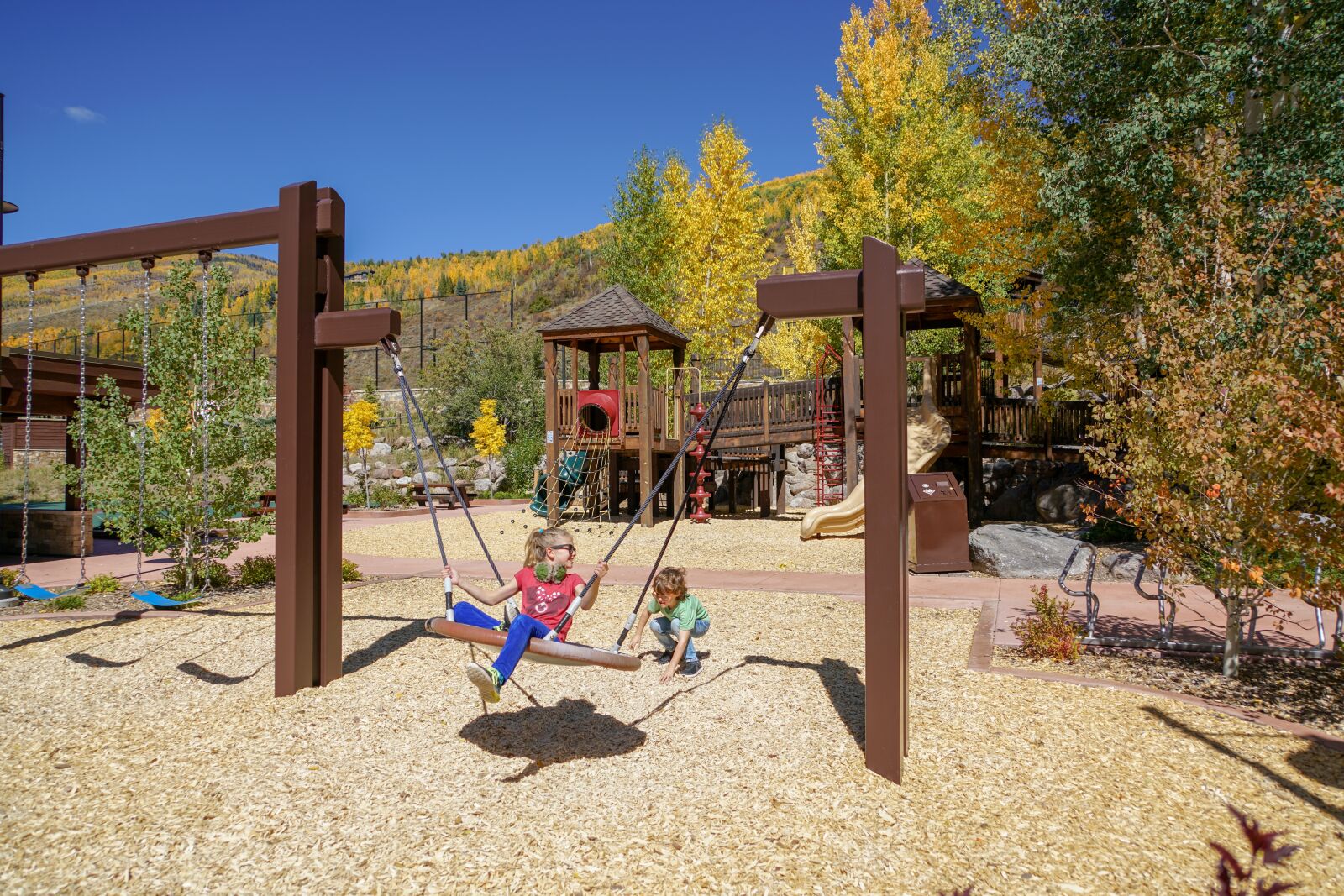 Sony a7R II + Sony FE 24-240mm F3.5-6.3 OSS sample photo. Vail, colorado, playground photography