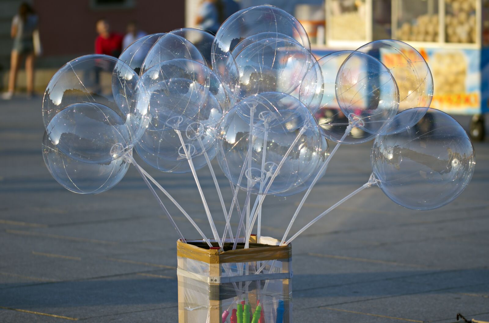 Nikon D5100 sample photo. Box, carton, balloons photography