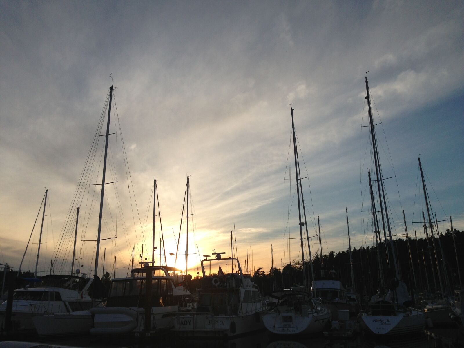Apple iPhone 5 sample photo. Harbor, boat, sunset photography