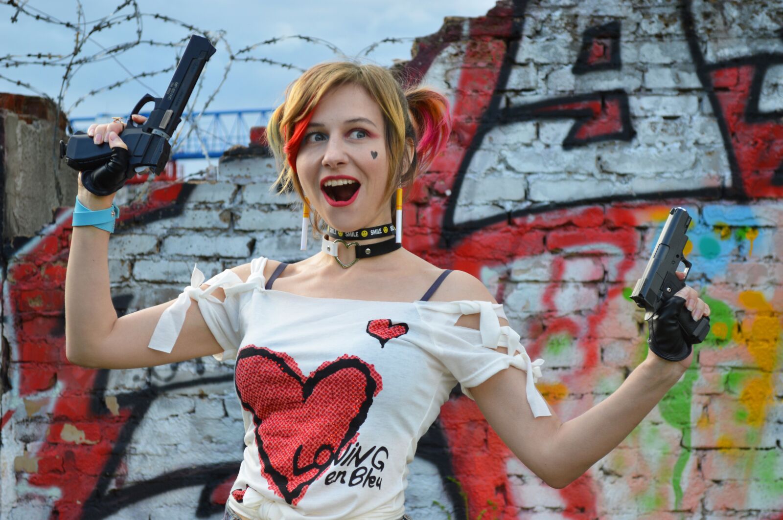 Nikon D3200 sample photo. Harley quinn, hooligan, gangster photography