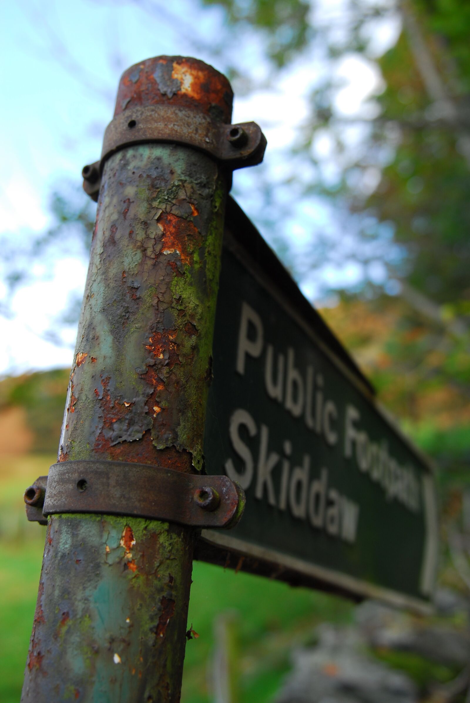 Nikon D200 sample photo. Signpost, rust, walk photography