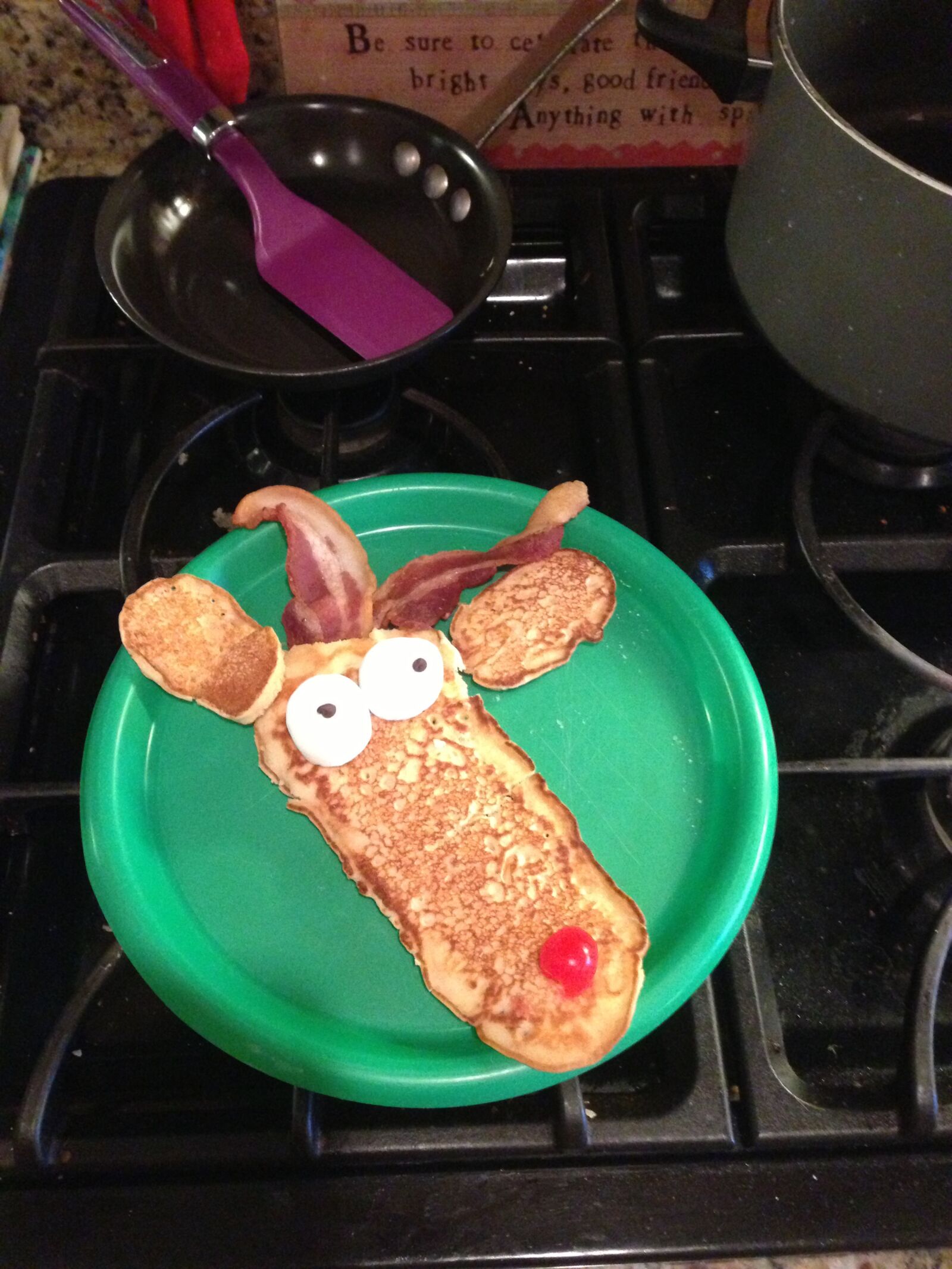 Apple iPhone 5 sample photo. Pancake, rudolph, red nose photography