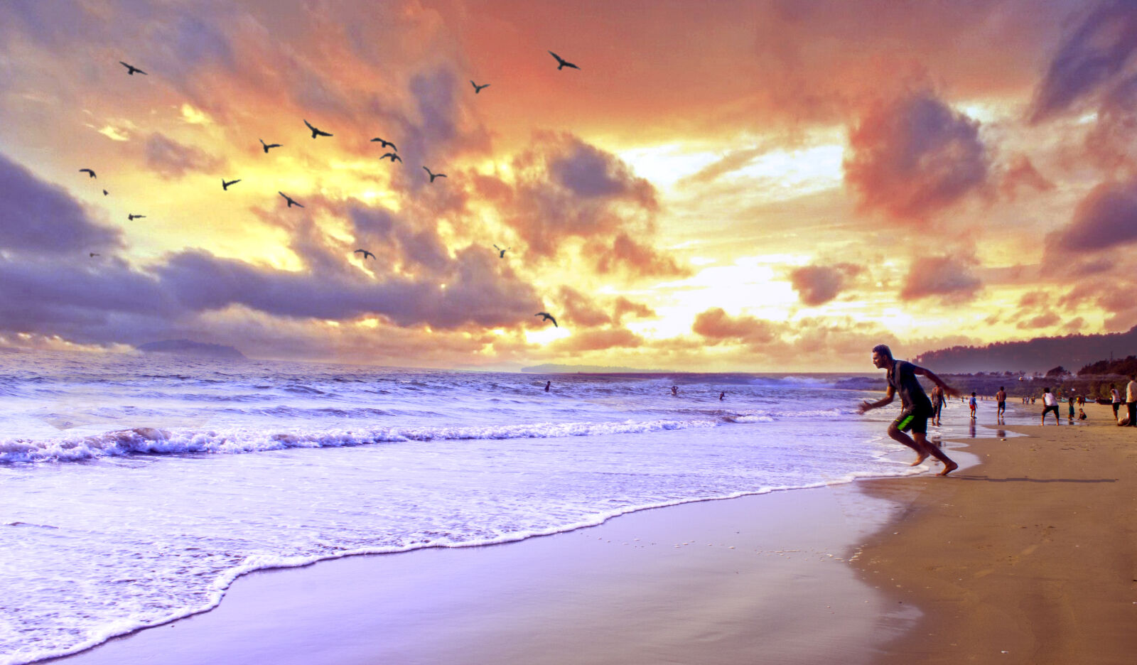 Canon EOS 600D (Rebel EOS T3i / EOS Kiss X5) sample photo. Beach, clouds, dawn, dusk photography
