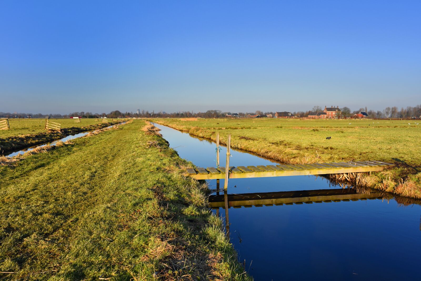 Nikon D750 sample photo. Waterway, meadow, footbridge photography