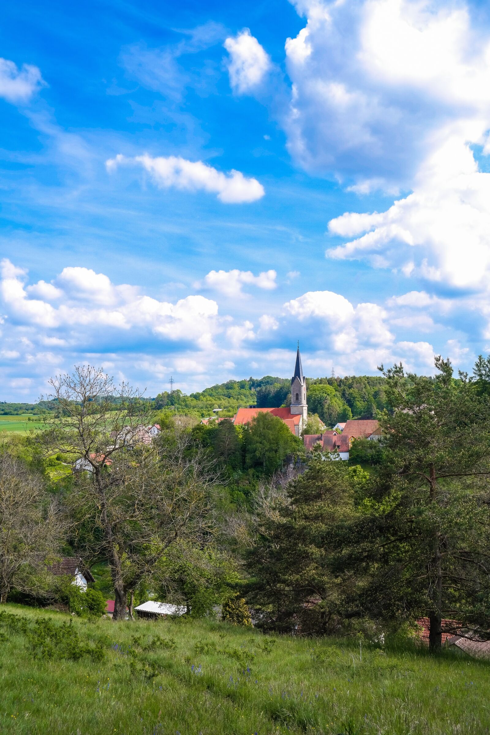 Samsung NX300 sample photo. Village, church, steeple photography