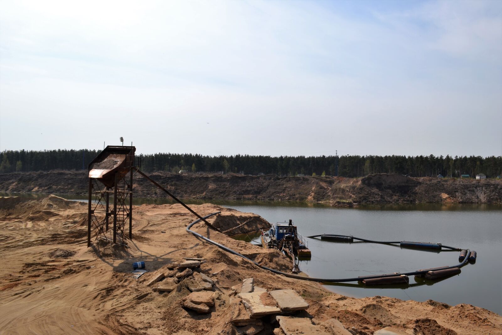 Nikon D3100 sample photo. Quarry, sand, lake photography