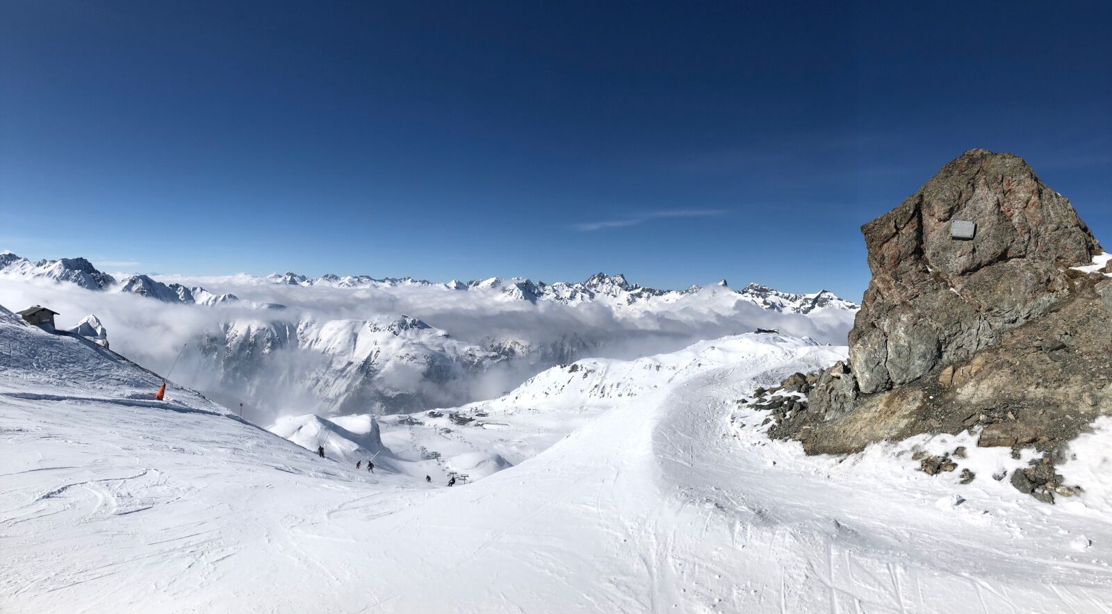 Apple iPhone 8 sample photo. Ski, ski run, mountains photography