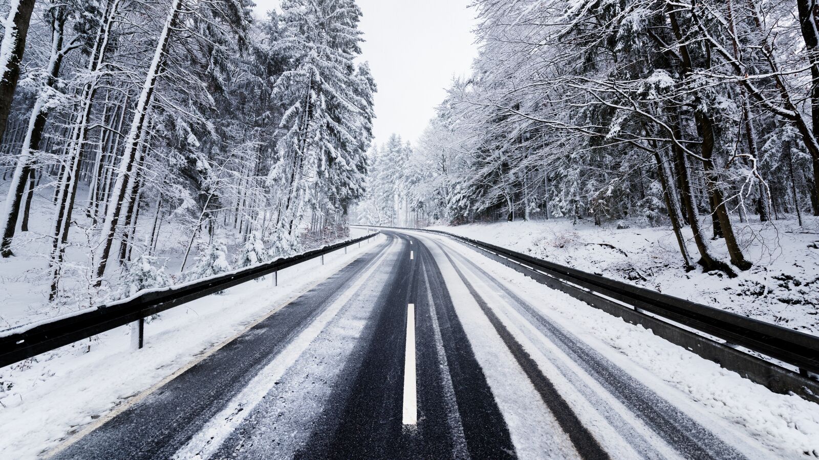 Nikon D810 sample photo. Winter, snow, road photography