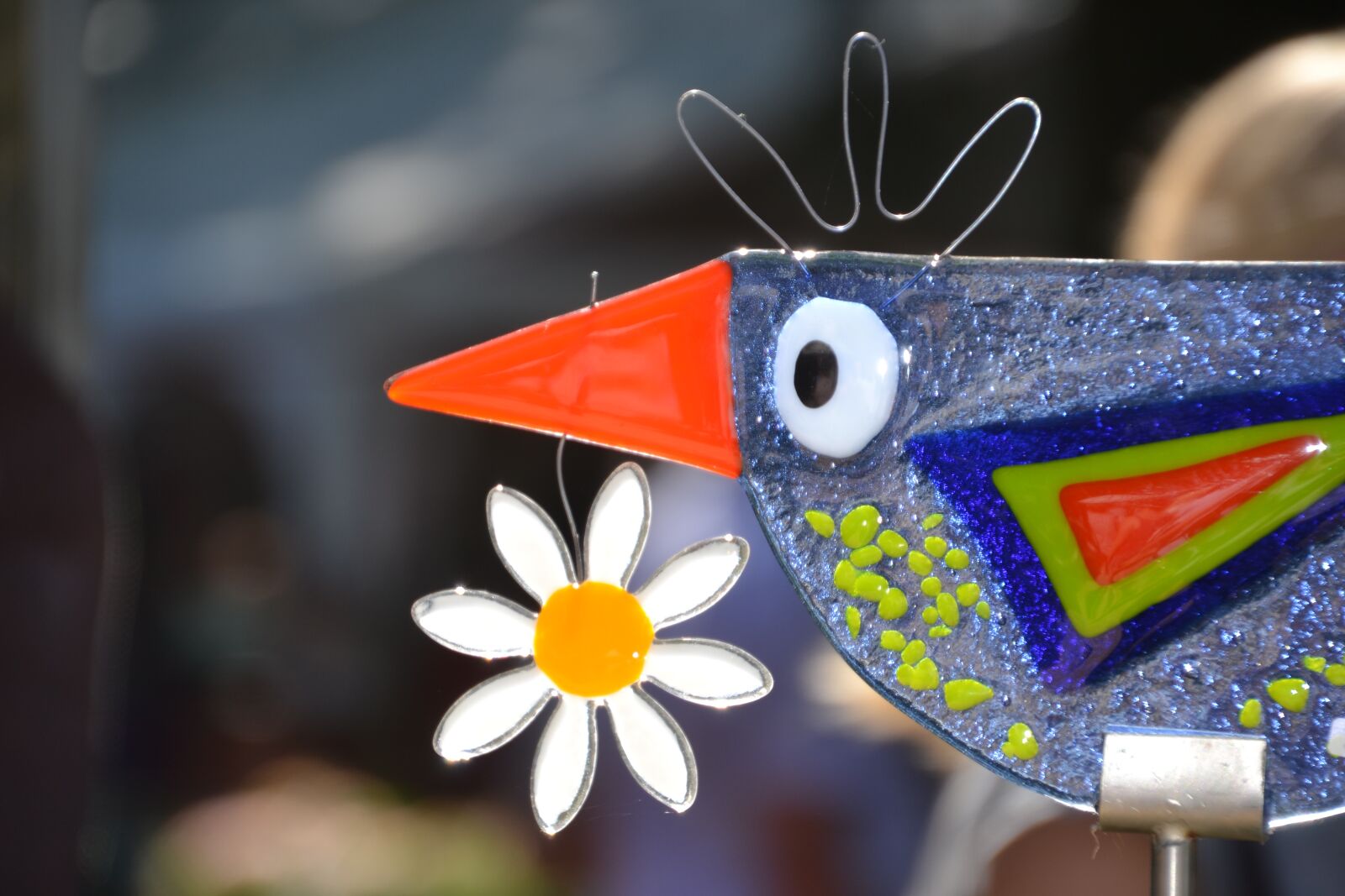 Nikon D3100 sample photo. Bird, deco, glass photography