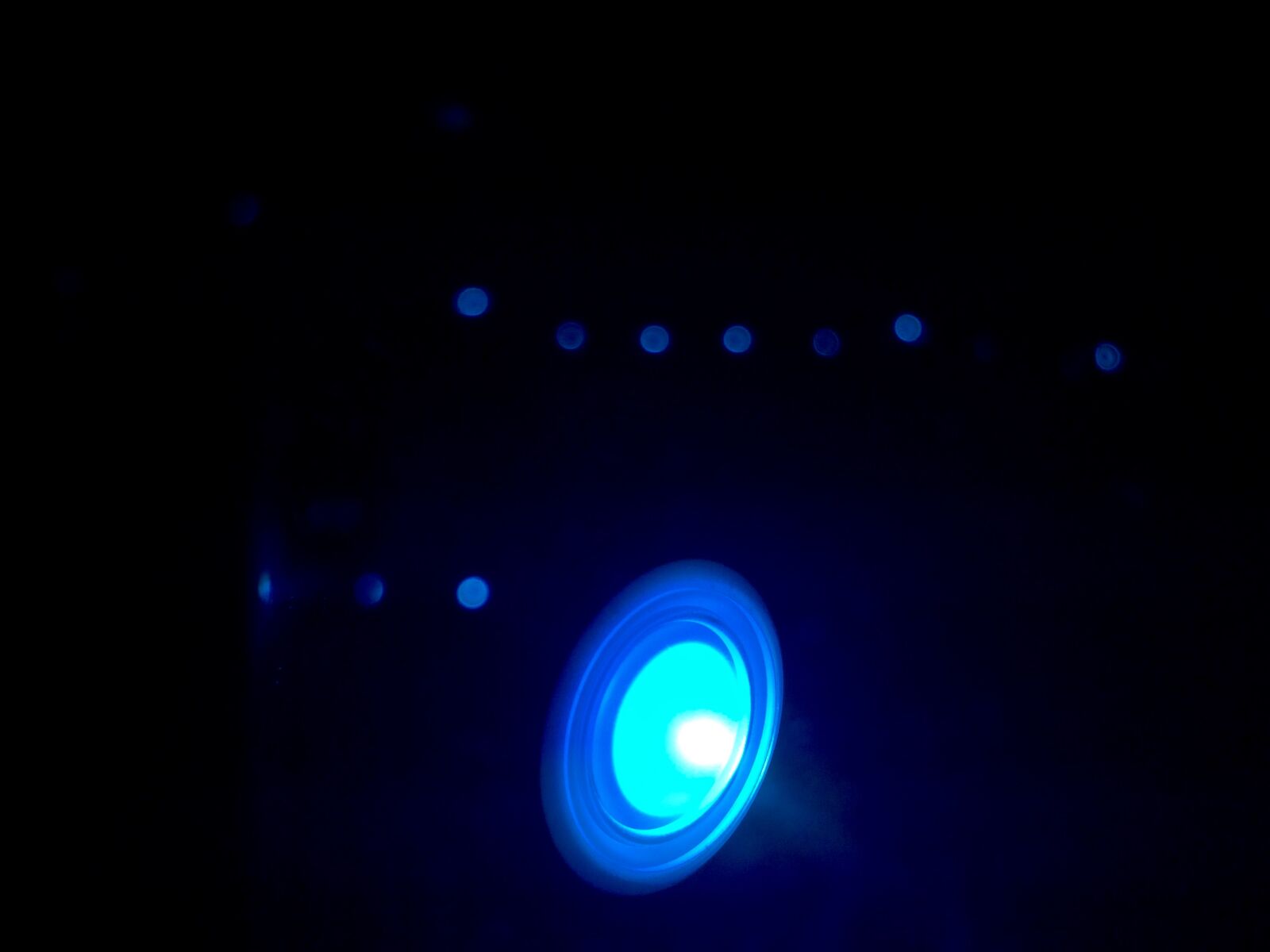 iPhone 5s back camera 4.15mm f/2.2 sample photo. Abstract, blue, light, night photography