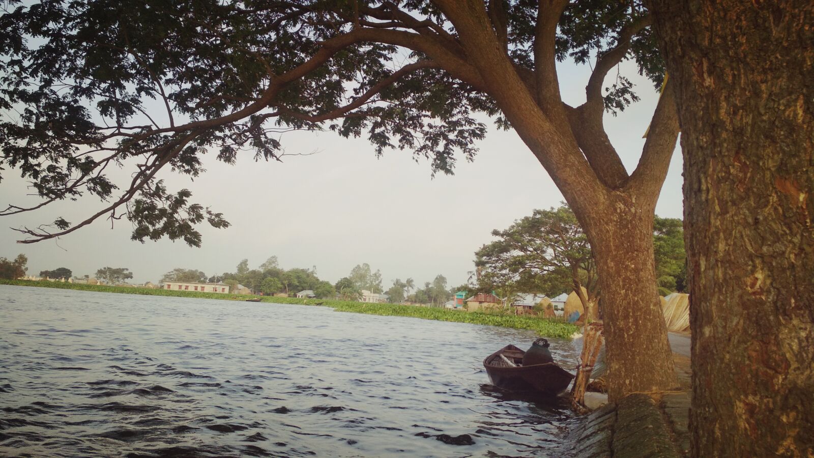 Xiaomi Redmi 4X sample photo. Boat, river, village photography