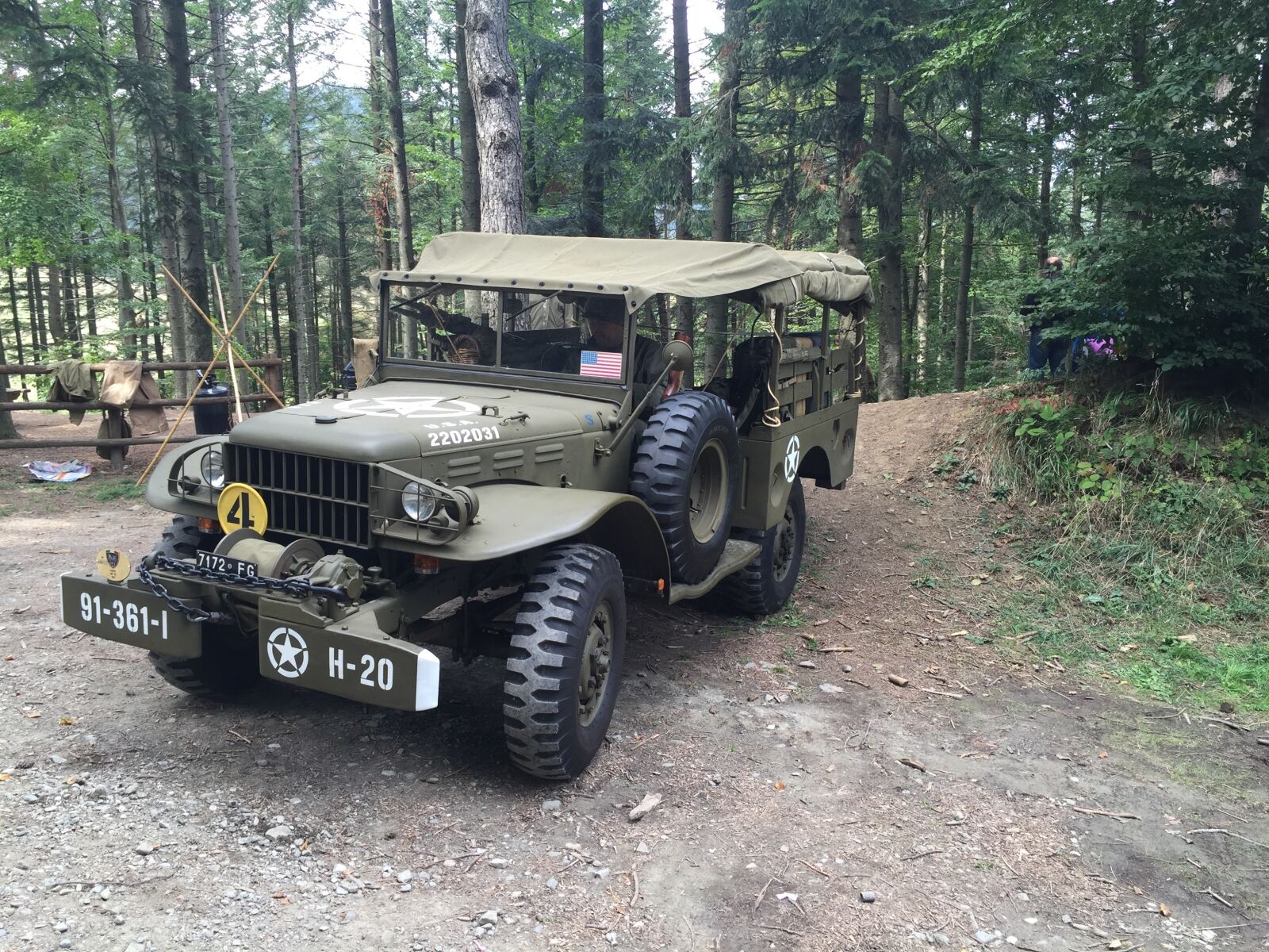 Apple iPhone 6 sample photo. Army, jeep, reenactments photography