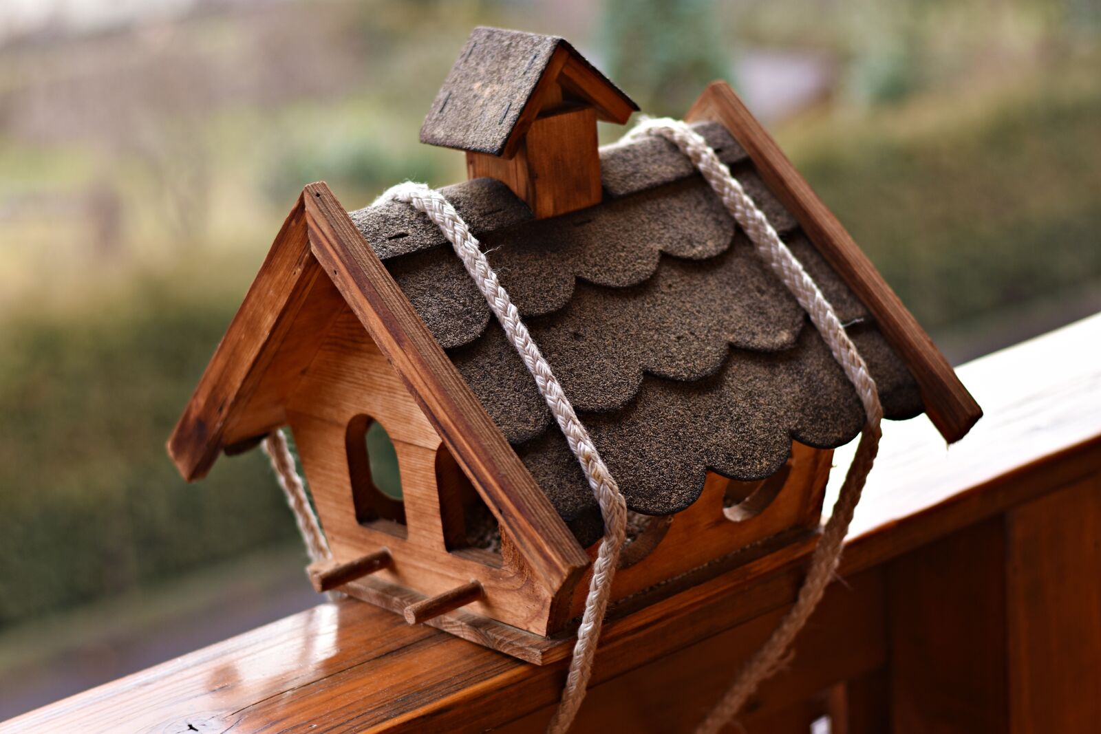 Nikon D3400 sample photo. Wood, aviary, rope photography