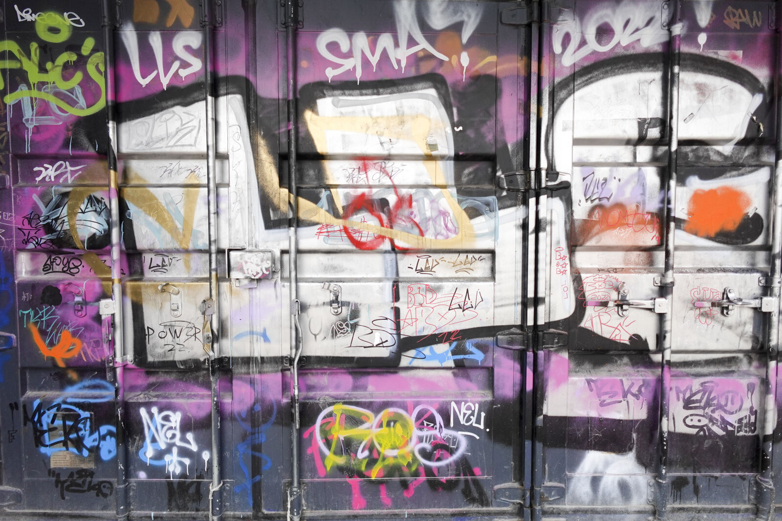 Sony ZV-1F sample photo. Graffiti container photography