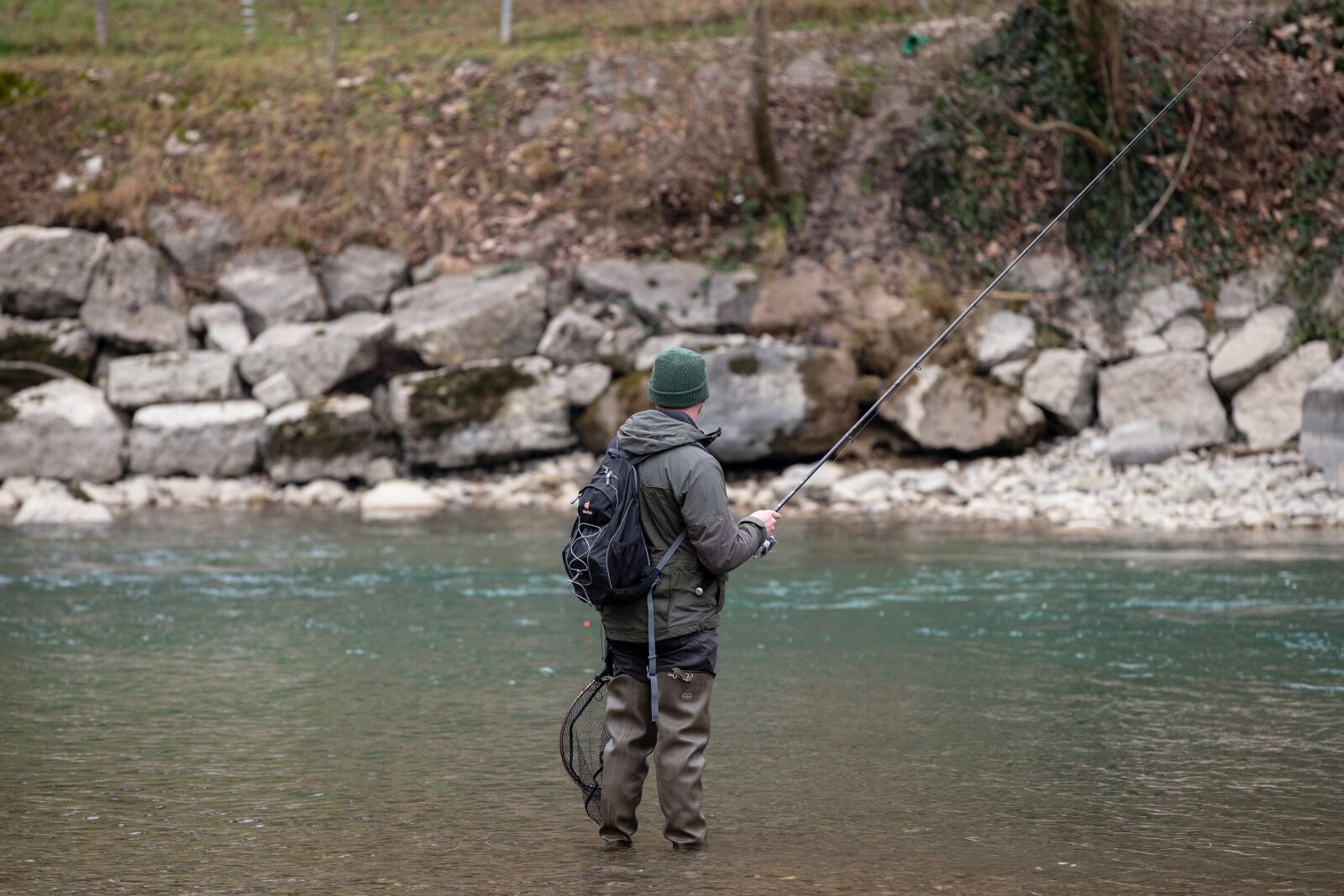 Canon EOS 6D Mark II sample photo. Fisherman, aare, river photography