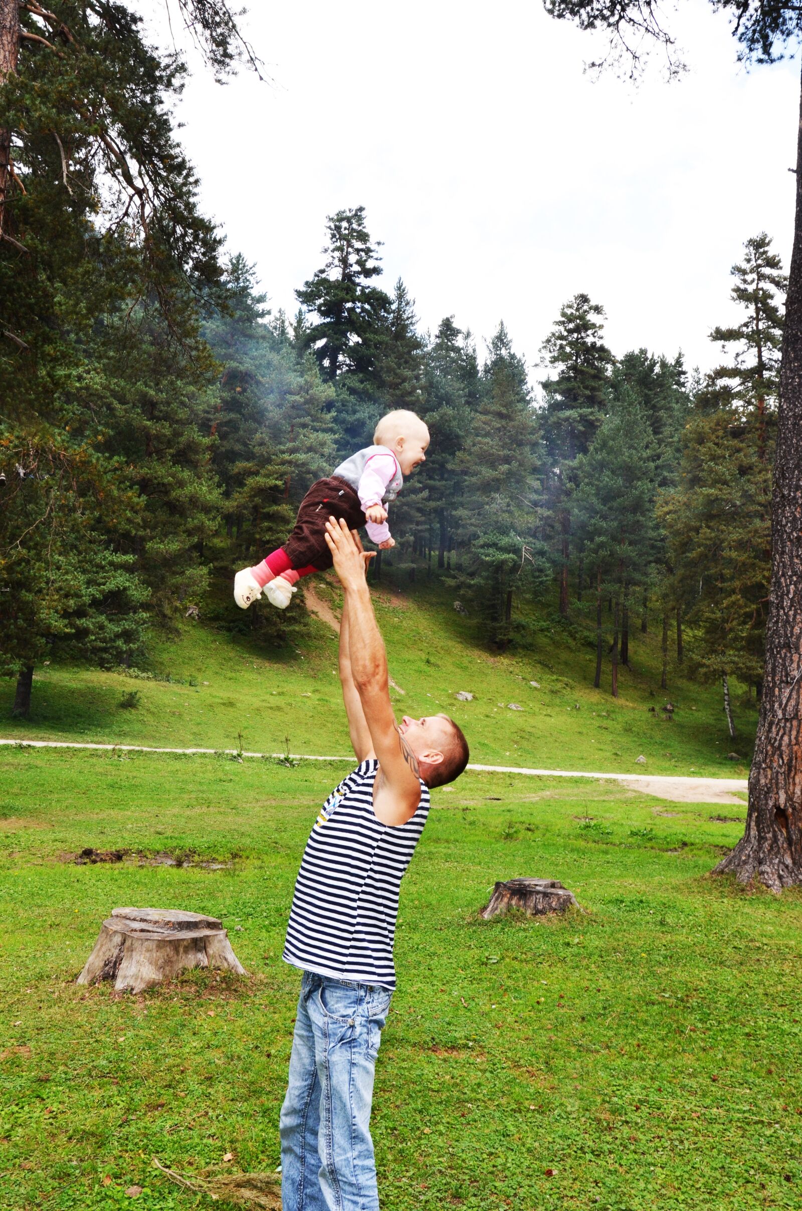 Nikon D7000 sample photo. Joy, dad, baby photography