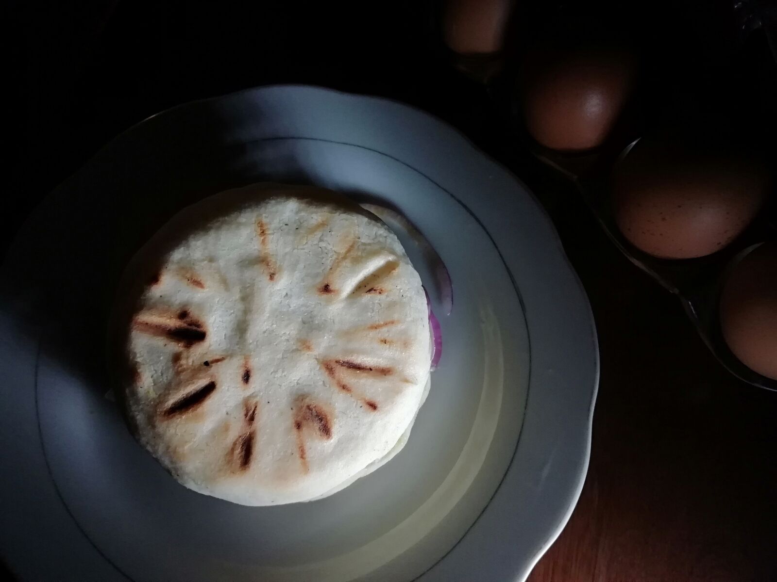 HUAWEI P SMART sample photo. Arepa, burger, food photography