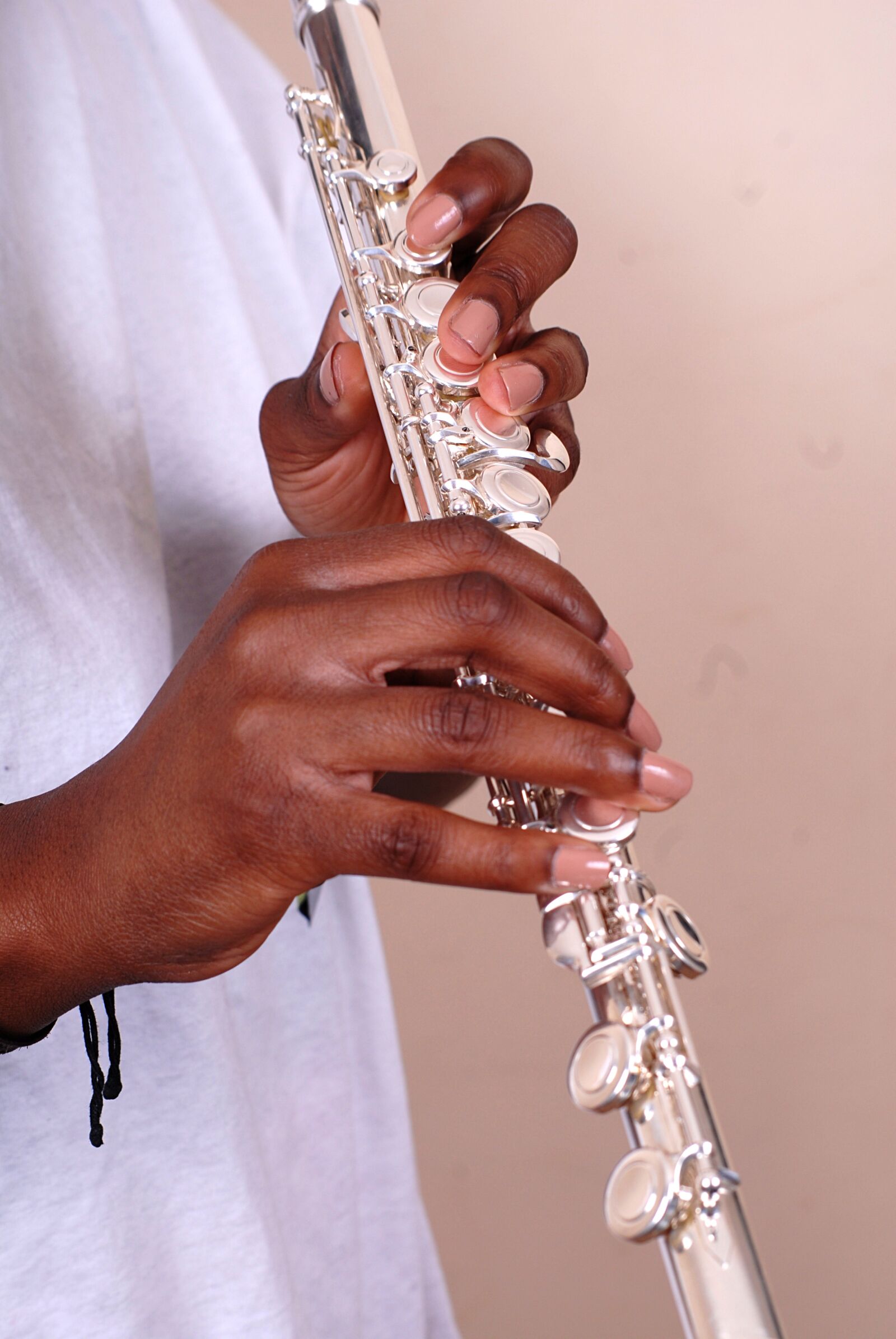 Nikon D200 sample photo. Flute, silver, playing photography