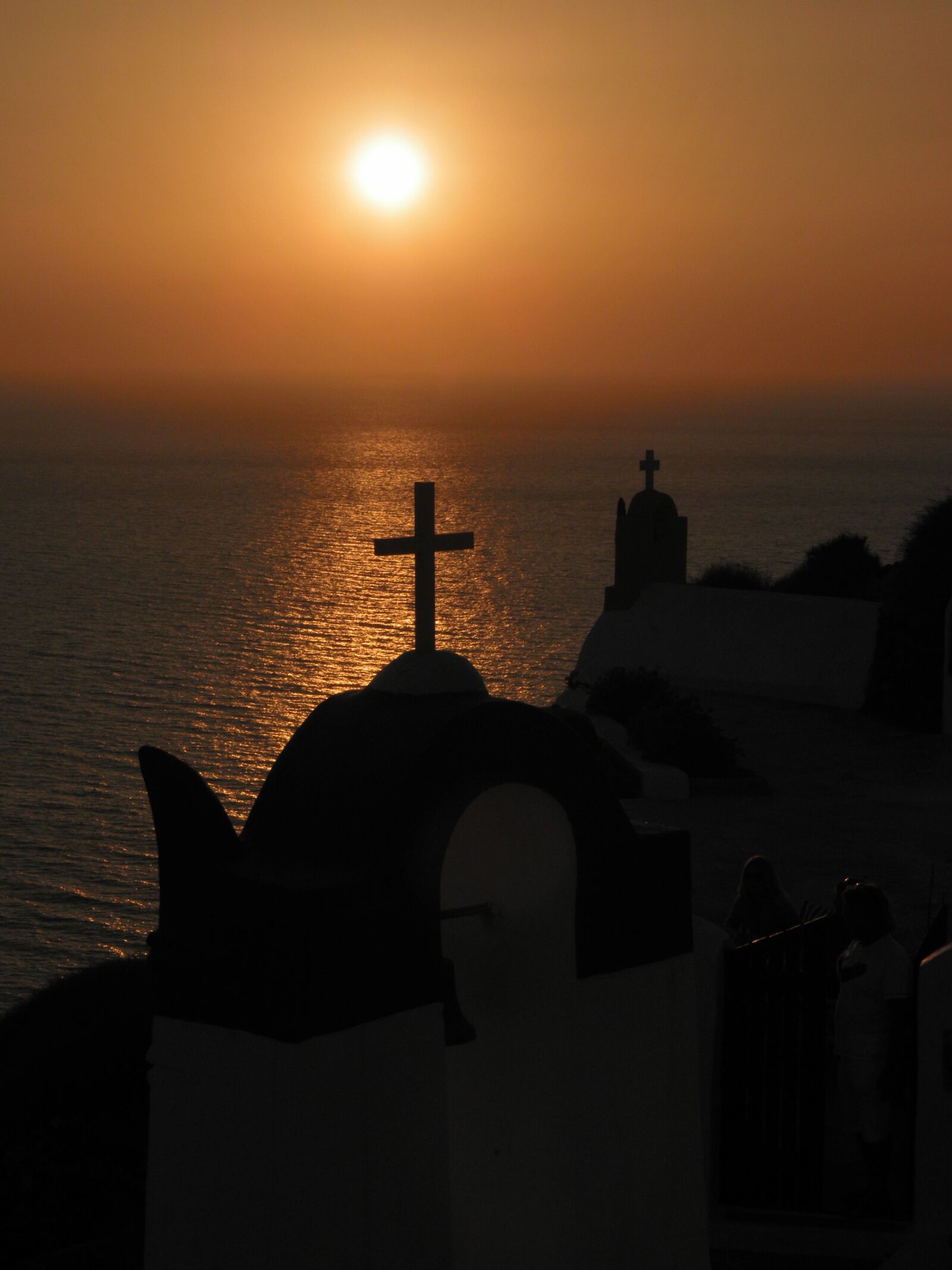 Olympus u9010,S9010 sample photo. Santorini, church, sunset photography