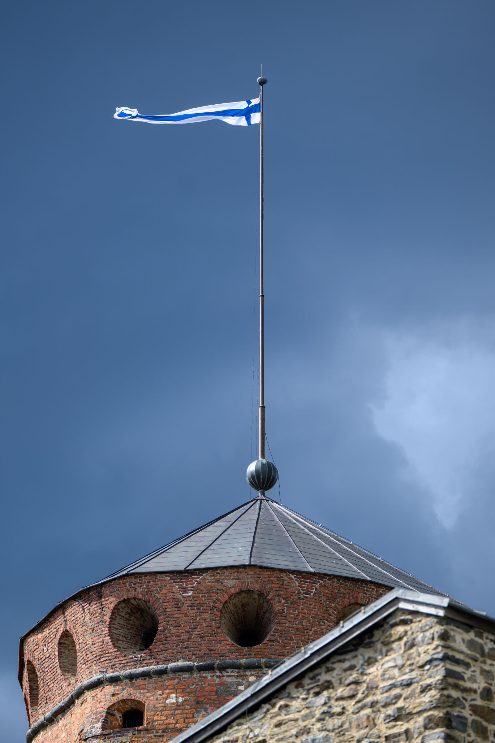 Nikon Z8 sample photo. Castle tower flag photography