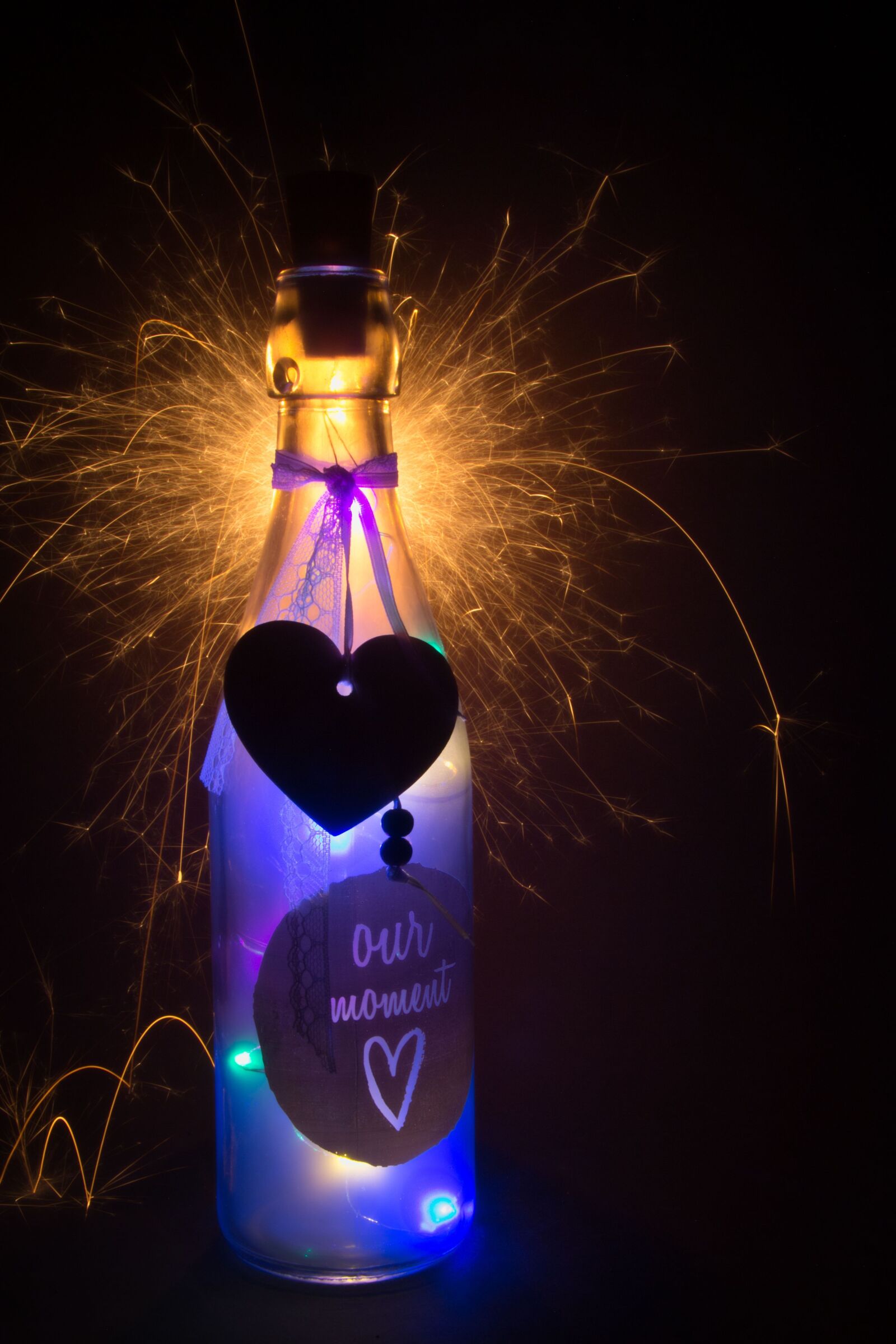 Canon EOS 700D (EOS Rebel T5i / EOS Kiss X7i) sample photo. Fire, star, bottle photography