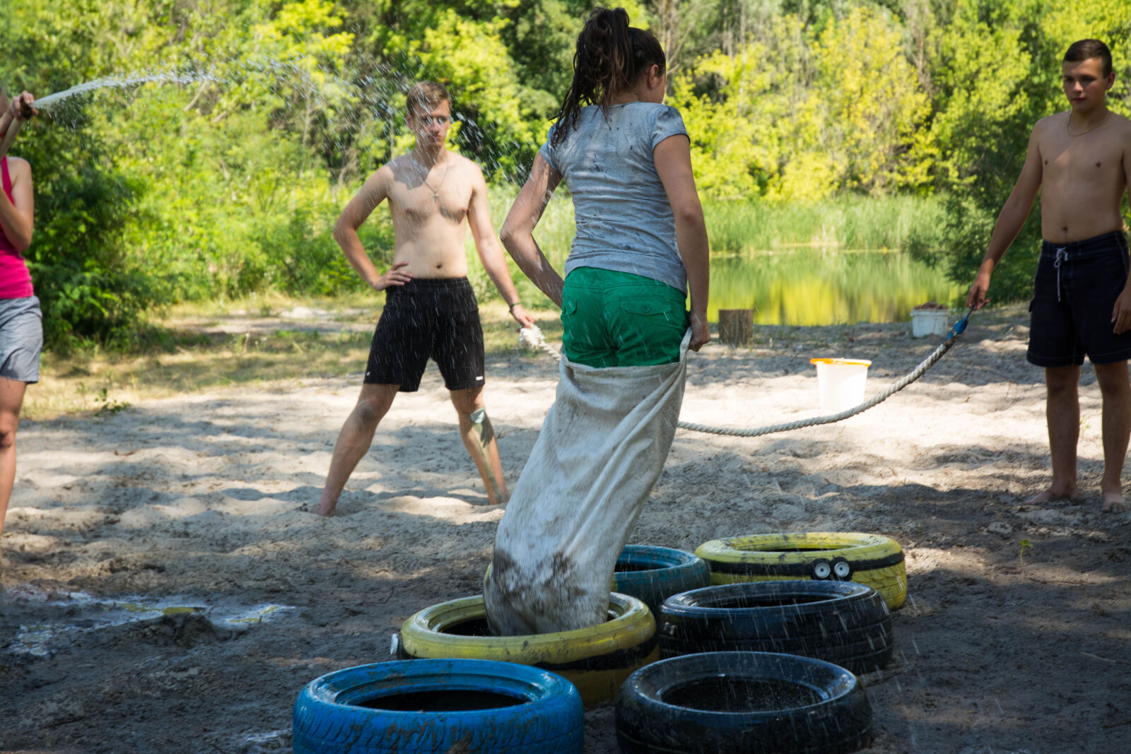 Nikon D7100 sample photo. Camp, dip, forest, pine photography