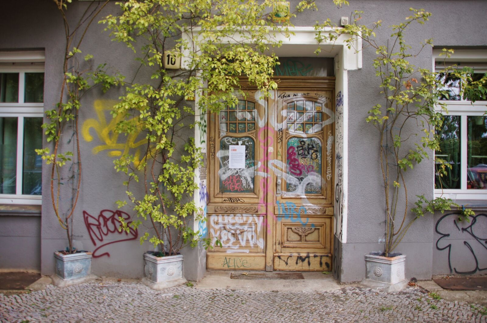 Sony Alpha DSLR-A580 sample photo. Door, hauswand, input photography