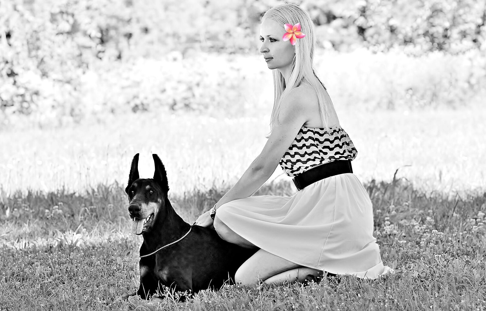 Canon EOS 600D (Rebel EOS T3i / EOS Kiss X5) sample photo. Black white, blonde woman photography