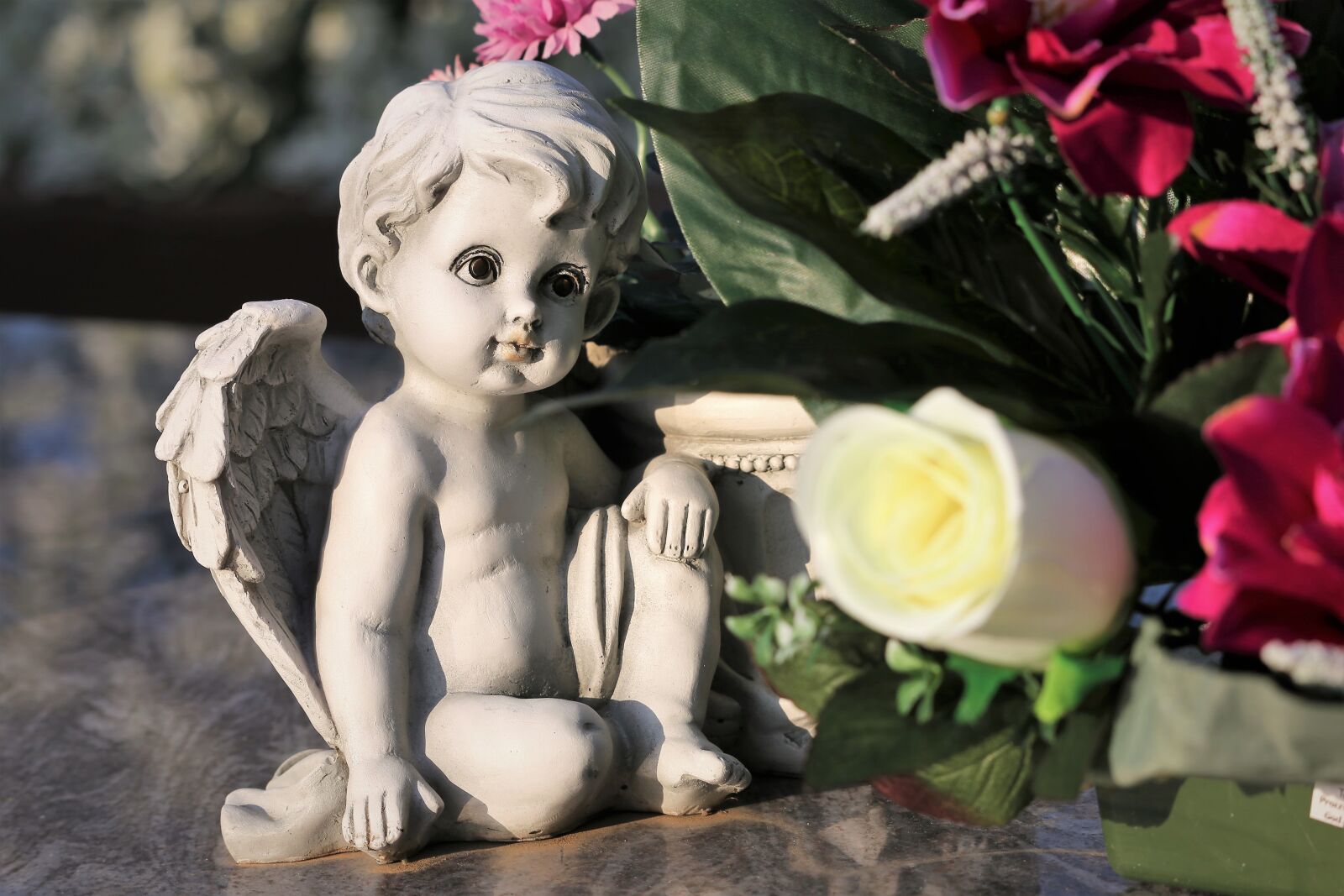 Canon EOS 6D sample photo. Stone angel, decoration, artificial photography