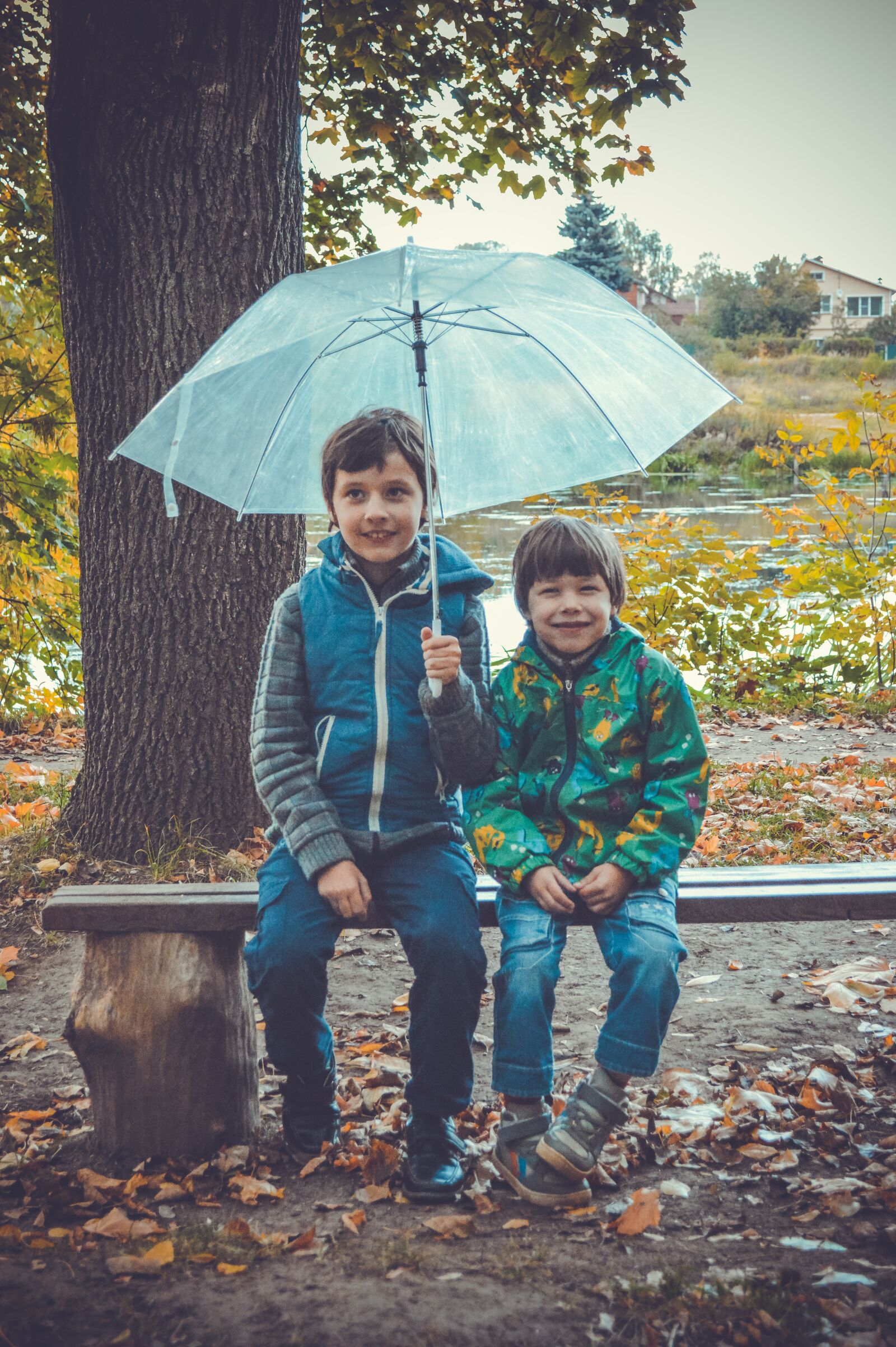 Nikon D3200 sample photo. Umbrella, kids, however photography