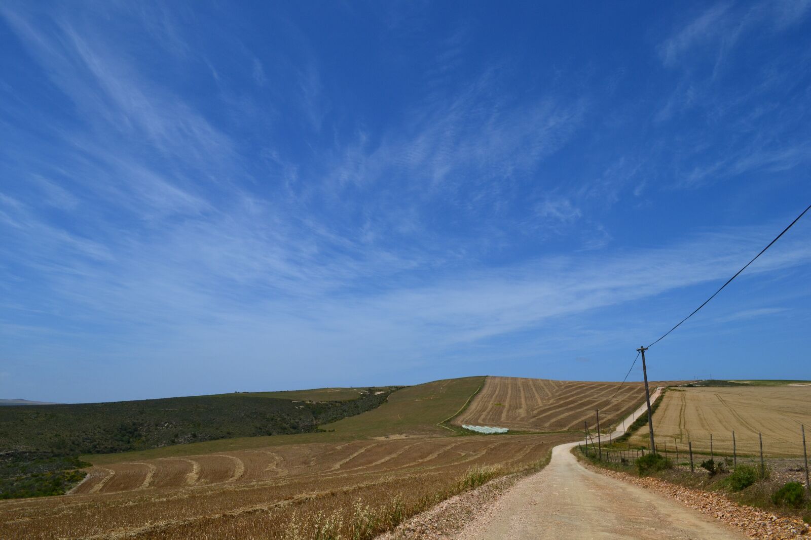 Nikon D3100 sample photo. Big sky, road, hills photography