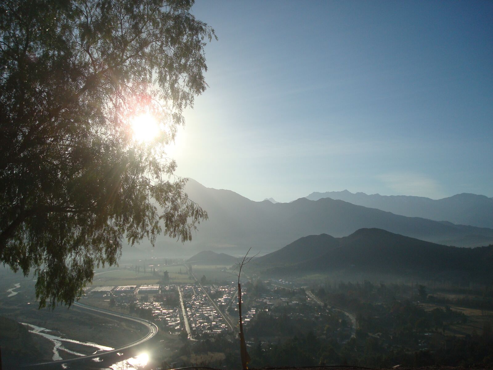 Sony DSC-W80 sample photo. The andes, dawn, city photography