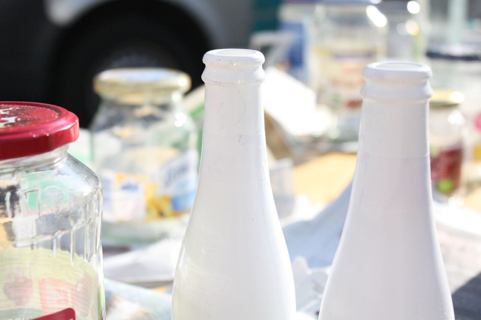 Canon EOS 450D (EOS Rebel XSi / EOS Kiss X2) sample photo. Bottles, color, upcycling photography
