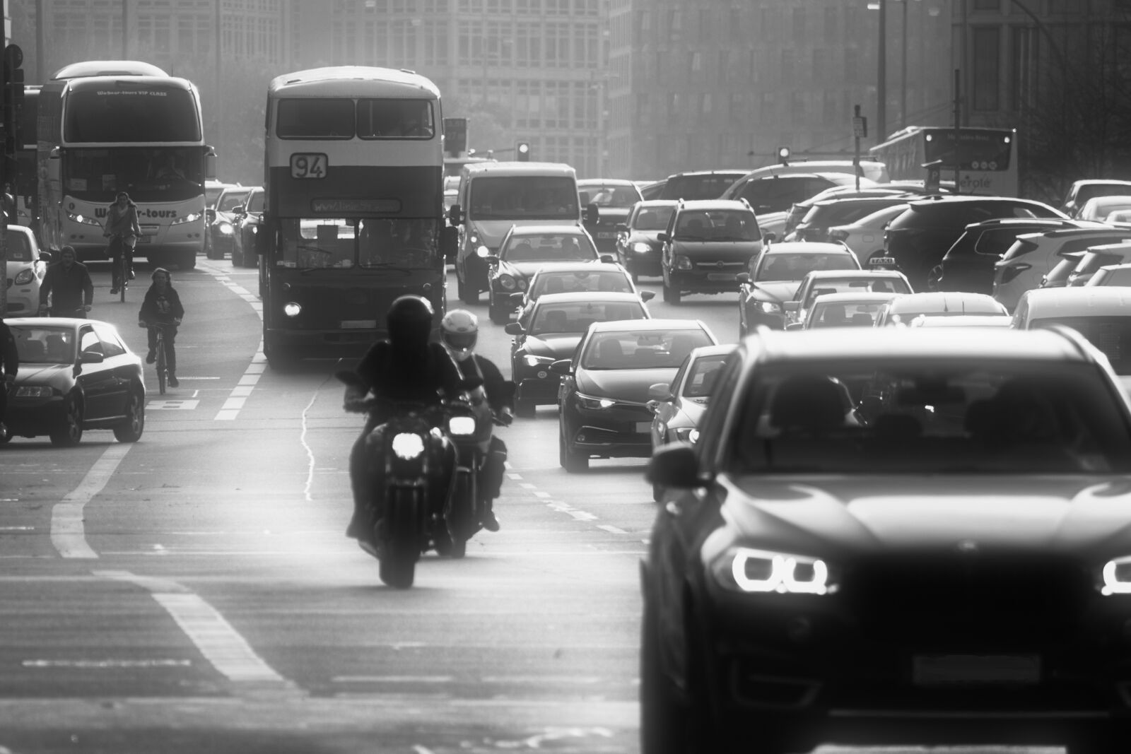 Pentax K-30 sample photo. Traffic, diesel, driving ban photography