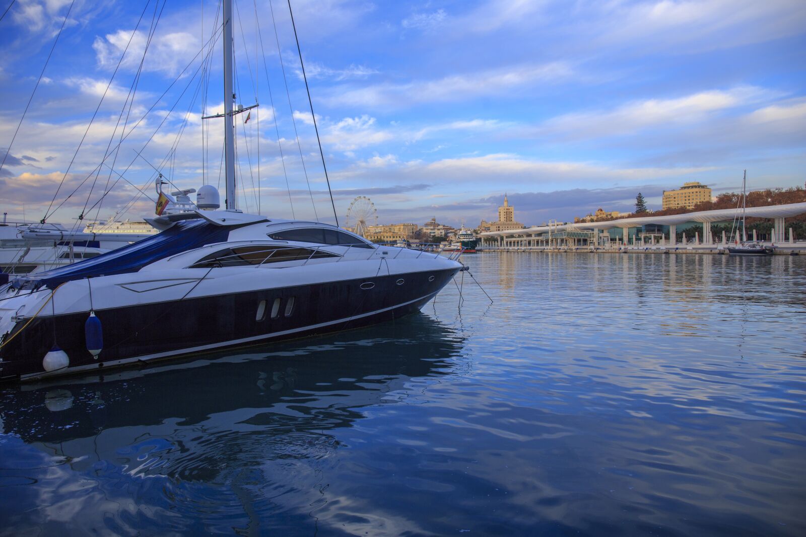 Canon 24-70mm F2.8 DG OS HSM | Art 017 sample photo. Port, malaga, yacht photography