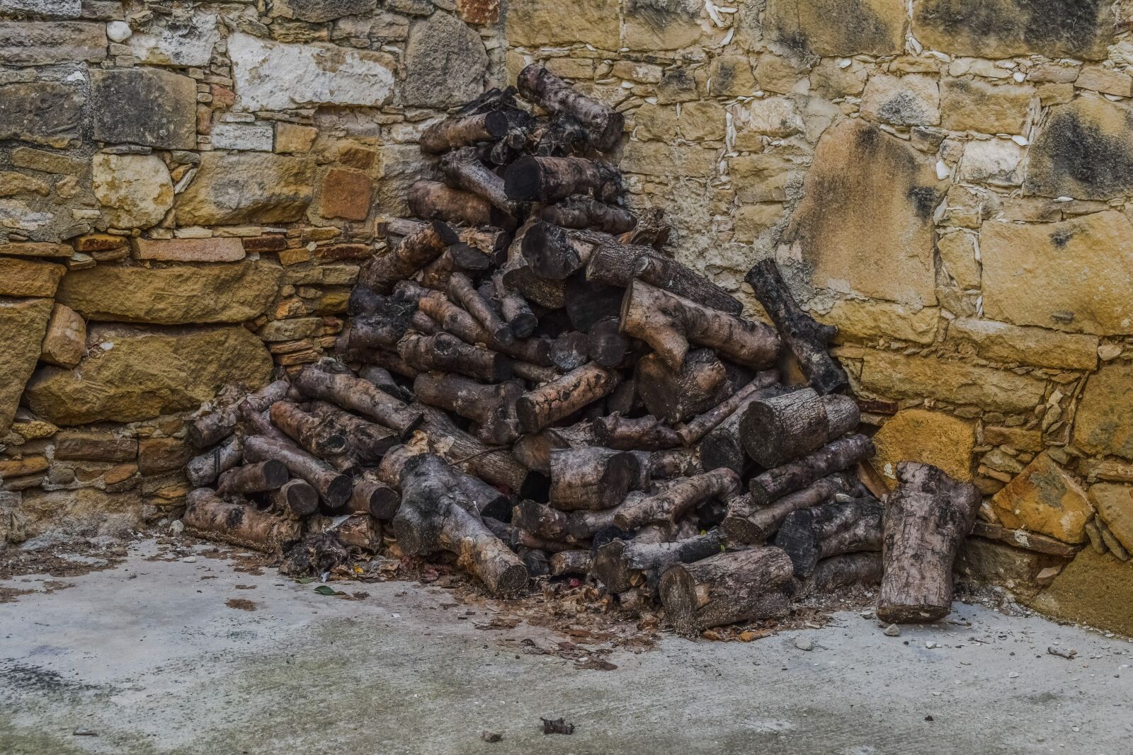 Nikon D3300 sample photo. Firewood, winter, village photography
