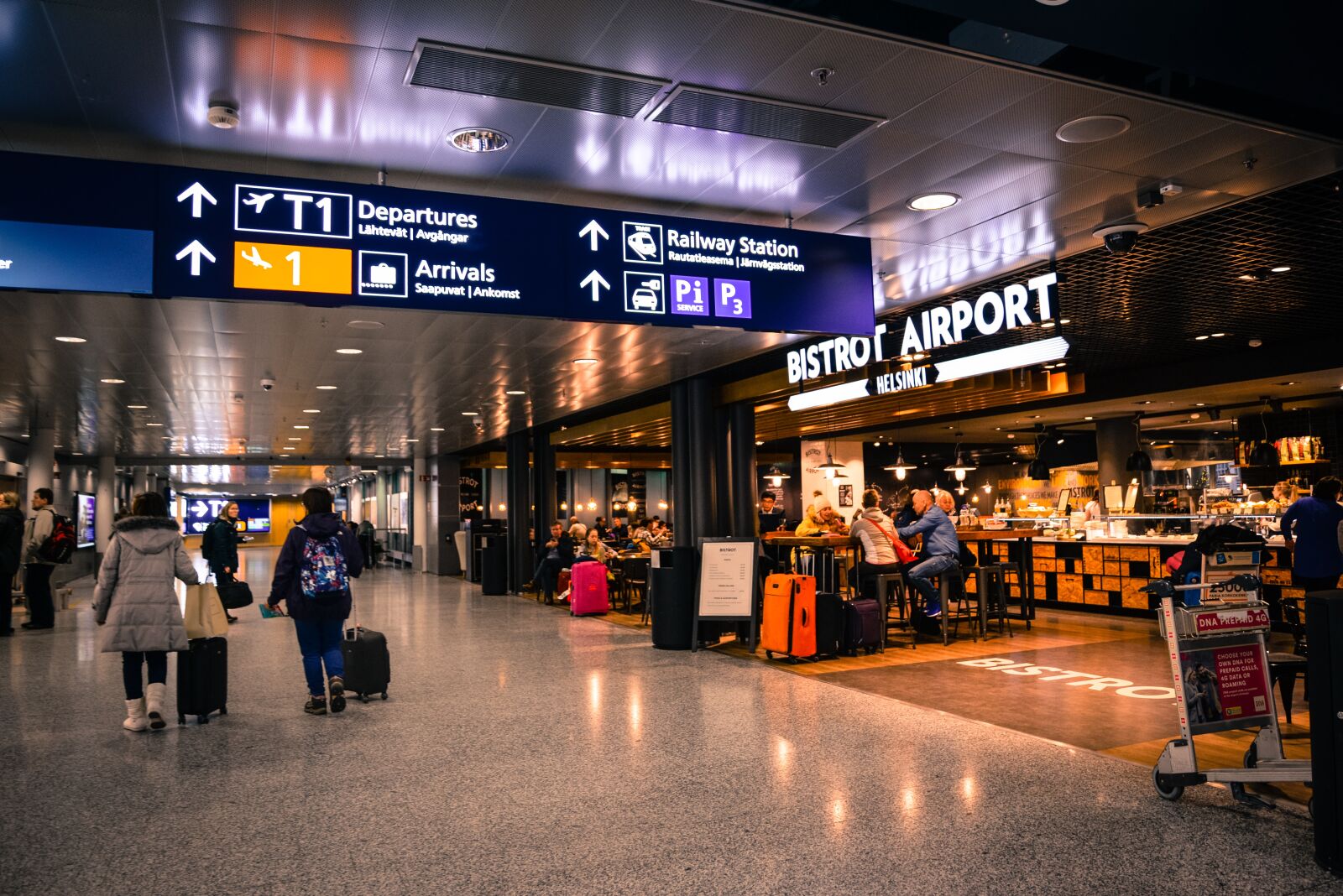 Nikon D610 sample photo. Terminal, helsinki, flight photography
