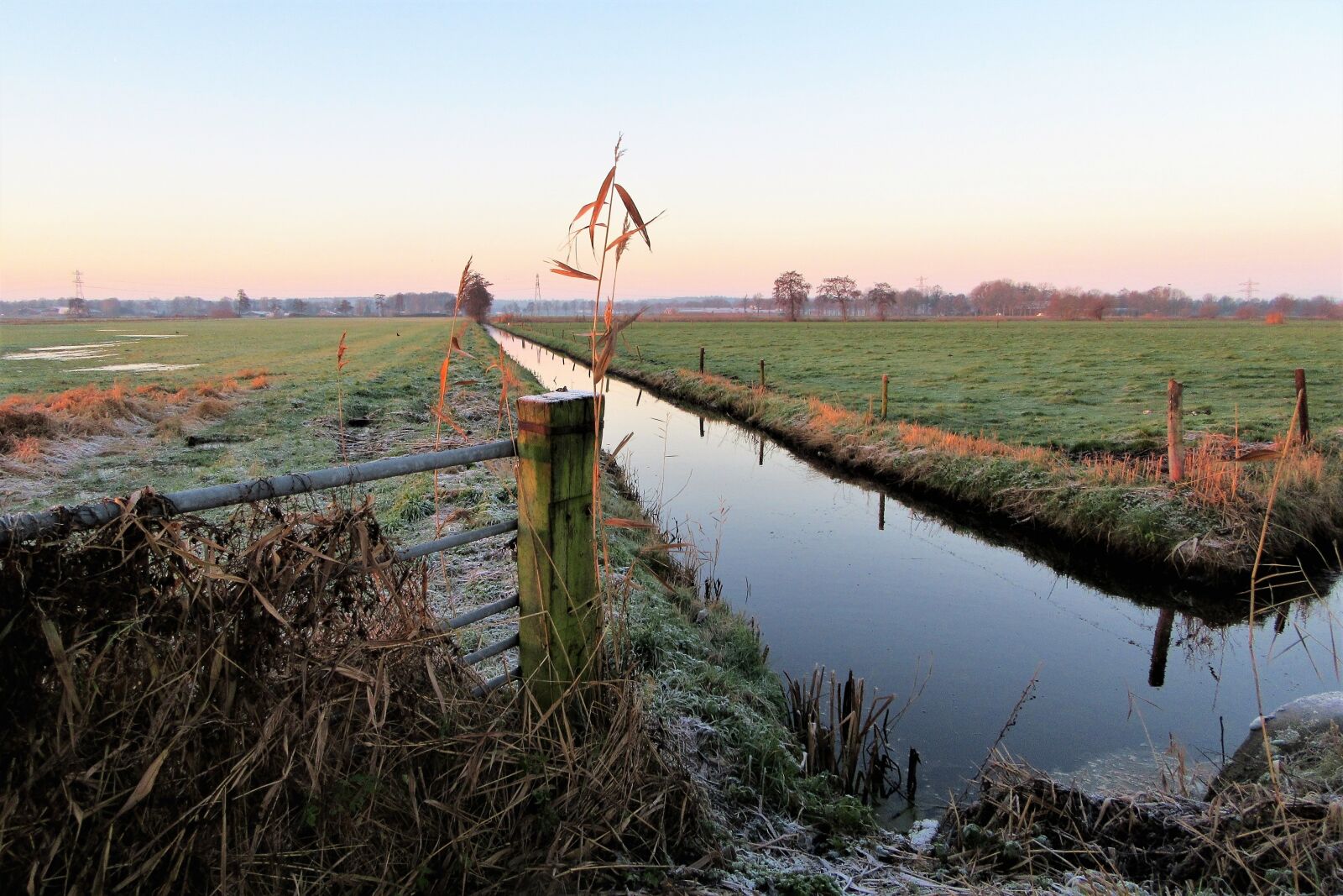 Canon PowerShot SX610 HS sample photo. Morning, landscape, fence photography