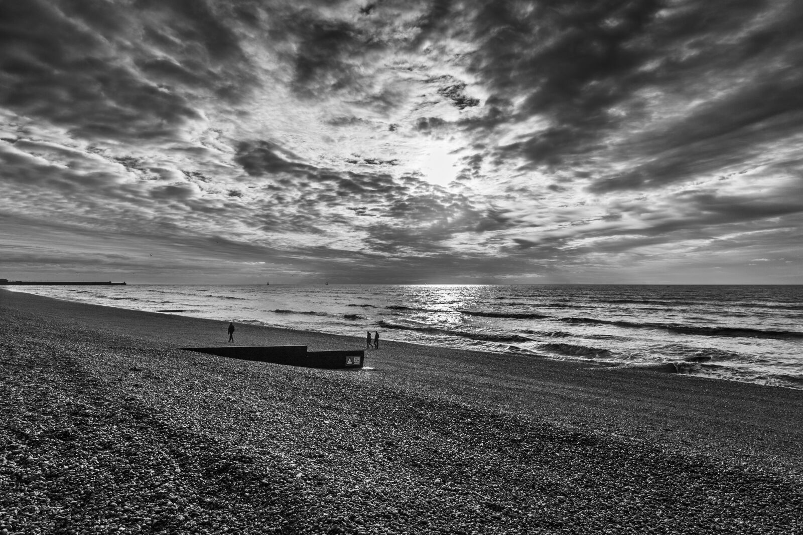 Canon EOS 6D + Canon EF 24-105mm F4L IS USM sample photo. B w, beach, brighton photography